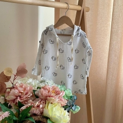 Bluza cu gluga din muselină pentru copii, Ratuste – bumbac 100%
